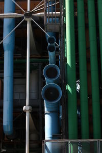 Close-up of metallic structure centre pompidou museum 