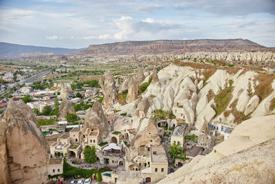 Aerial view of town