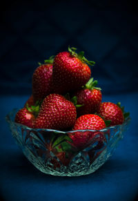 Close-up of strawberries in bowl