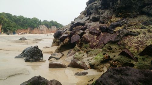 Rock formations at seaside