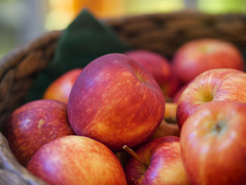 Close-up of apples at market stall