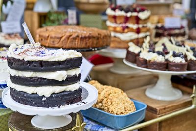 Close-up of cake on table