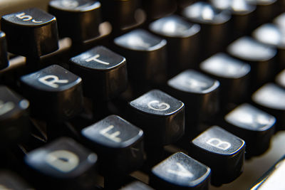 Keyboard of a vintage typewriter