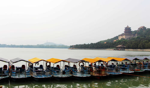 Scenic view of river against clear sky