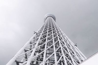 Low angle view of tokyo skytree against sky