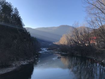 Scenic view of river against sky