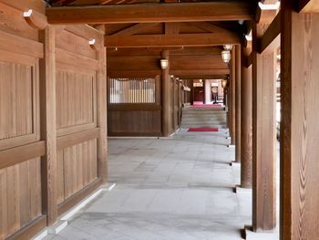 Empty corridor of building