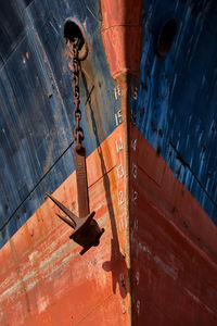 High angle view of old ship