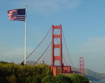 Golden gate bridge against sky