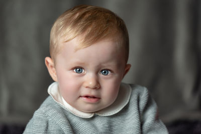 Close-up portrait of cute baby