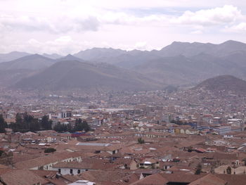 High angle view of city