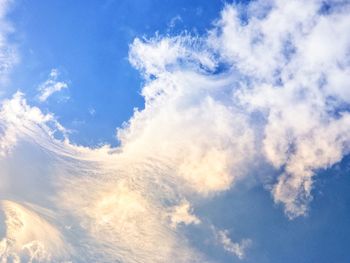 Low angle view of clouds in sky