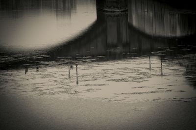 Scenic view of water during winter