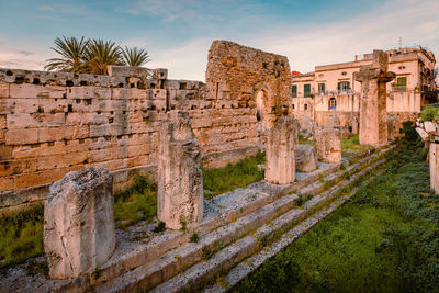 Old ruins against sky