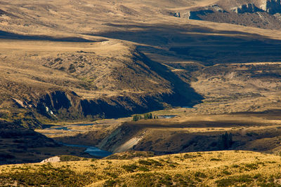 High angle view of valley