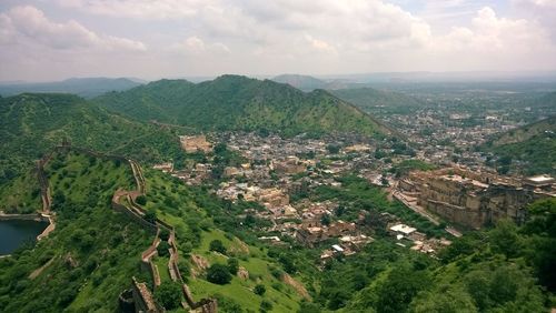 High angle view of cityscape