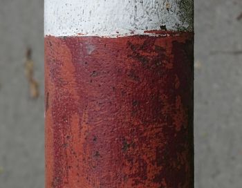Close-up of red wall