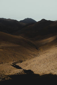 Road through the mountains and clouds