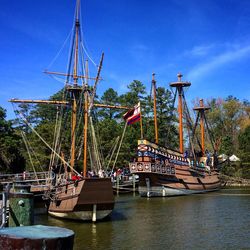 Boats in harbor