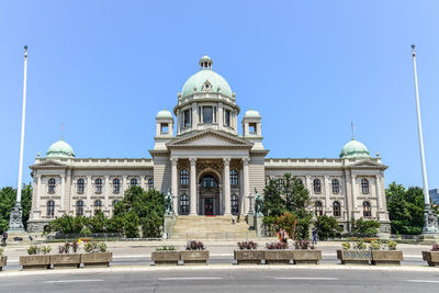 View of building against blue sky