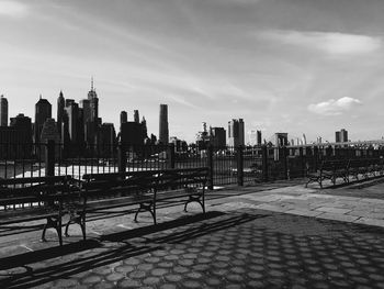 Brooklyn heights promenade against sky in city
