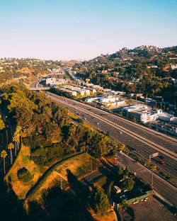 High angle view of cityscape