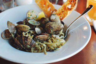 Close-up of food in plate