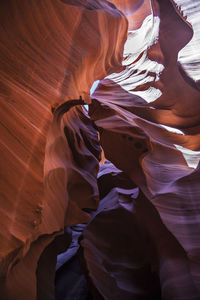 Low angle view of rock formation