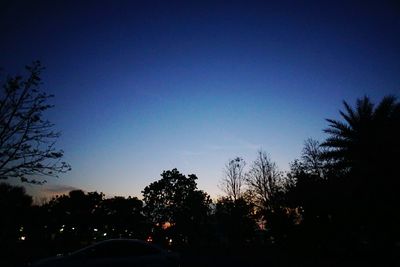 View of road against blue sky