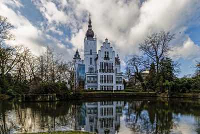 Reflection of building in lake