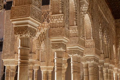 Carved columns of alhambra