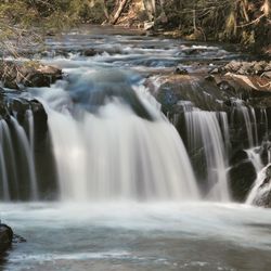 Scenic view of waterfall