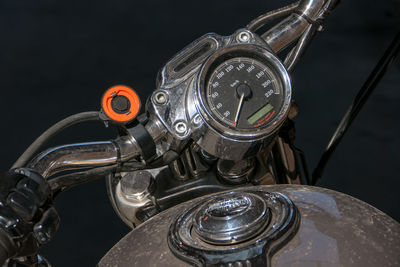 High angle view of motorcycle