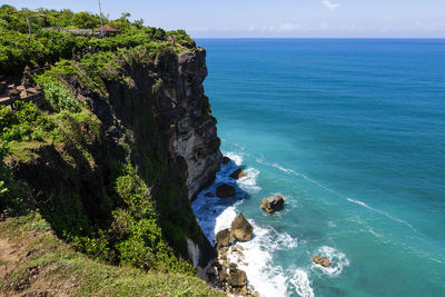 View of pura uluwatu temple in bali island, indonesia