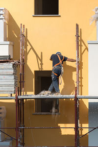 Man working at construction site