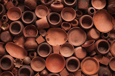 Full frame shot of pottery