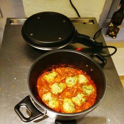 Cooking pan in kitchen