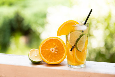 Close-up of drink on table