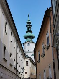 Low angle view of buildings against sky