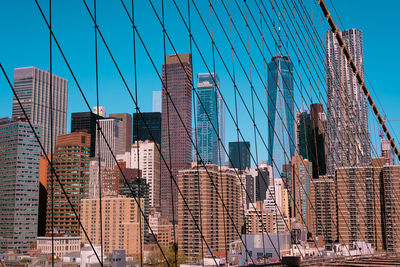 View of new york city from brooklyn bridge.