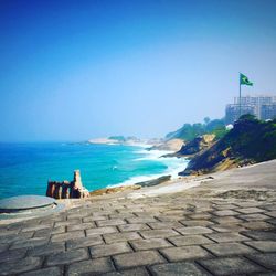 View of sea against clear sky