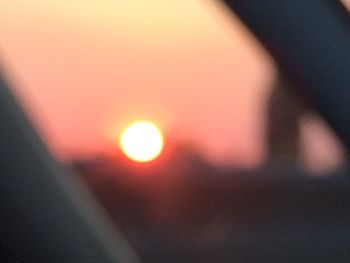 Sun shining through airplane