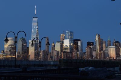 City skyline at night