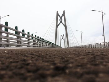 Low angle view of bridge against sky