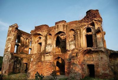 Low angle view of historical building