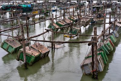 View of fishing traps