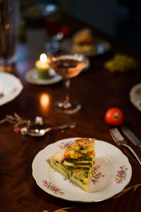 Close-up of meal served on table in restaurant