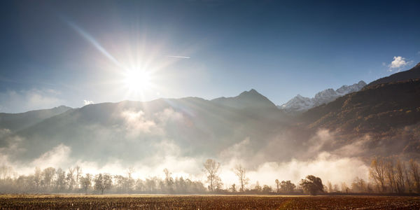 Panoramic view of landscape against sky