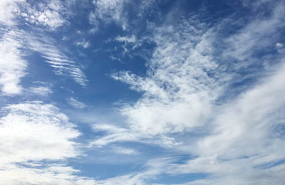 Low angle view of clouds in sky