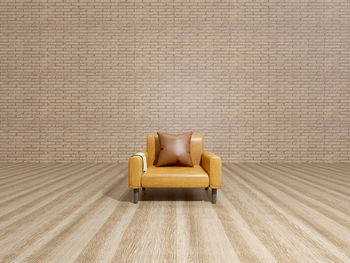 Chair on sofa at home